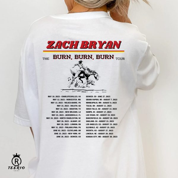 Zach Bryan Burn Burn Burn Tour 2023 Shirt