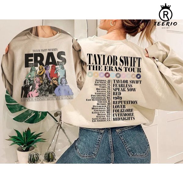 Vintage The Eras Tour Vintage Shirt, 2 Side Taylor’s Version T-Shirt, The Eras Tour 2023 Shirt, Swiftie Fan, Taylor The Eras Tour Shirt