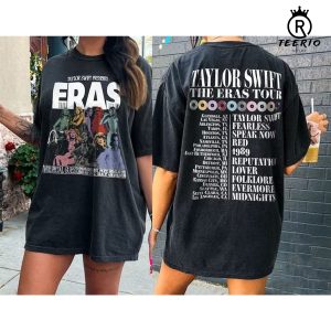 Vintage The Eras Tour Vintage Shirt, 2 Side Taylor’s Version T-Shirt, The Eras Tour 2023 Shirt, Swiftie Fan, Taylor The Eras Tour Shirt