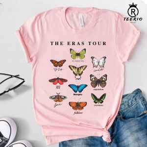 10 Butterfly shirt , The Tour Merch Shirt ,The Eras Tour Butterfly Vintage Shirt, Taylor’s Version Tshirt, The Eras Tour 2023 Shirt