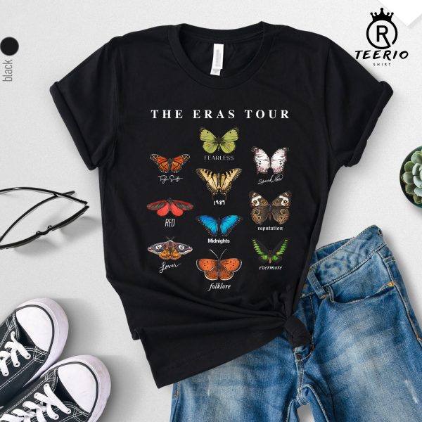 10 Butterfly shirt , The Tour Merch Shirt ,The Eras Tour Butterfly Vintage Shirt, Taylor’s Version Tshirt, The Eras Tour 2023 Shirt