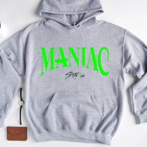 Maniac World Tour Sweatshirt, Stray Kids Green Logo Hoodie, SKZ Shirt, Stray Kids World Tour T-shirt, Maniac World Tour 2023,Kpop Merch Gift  Shirt