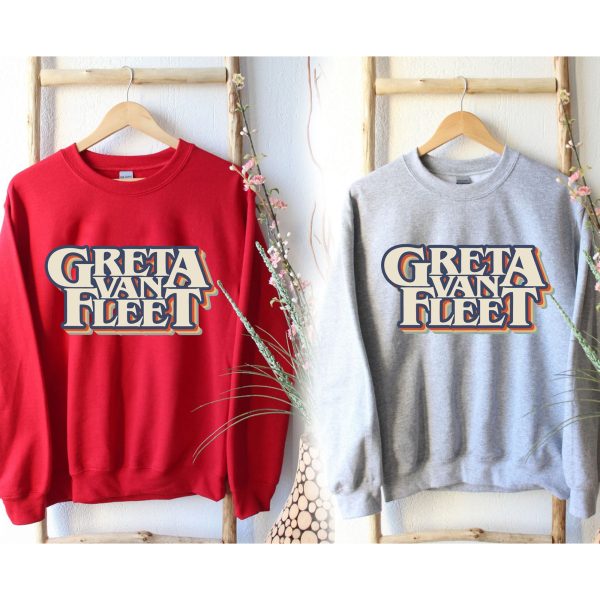 Greta Van Fleet Sweatshirt, Retro Greta Van Fleet Shirt, Greta Van Fleet Merch, Greta Van Fleet Hoodie, Dream In Gold Tour 2023 Sweatshirt Shirt