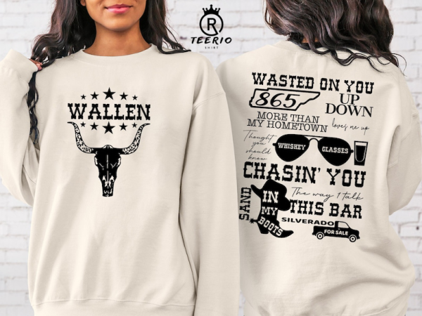 Wallen Western Double Sided Crewneck Sweatshirt