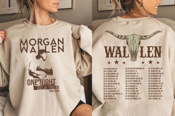 Retro Morgan Wallen’s One Night At A Time World Tour T-Shirt