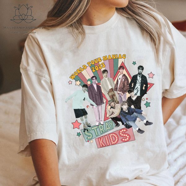 Vintage Stray Kids Shirt,Retro Stray Kids 2023 World Tour Tee