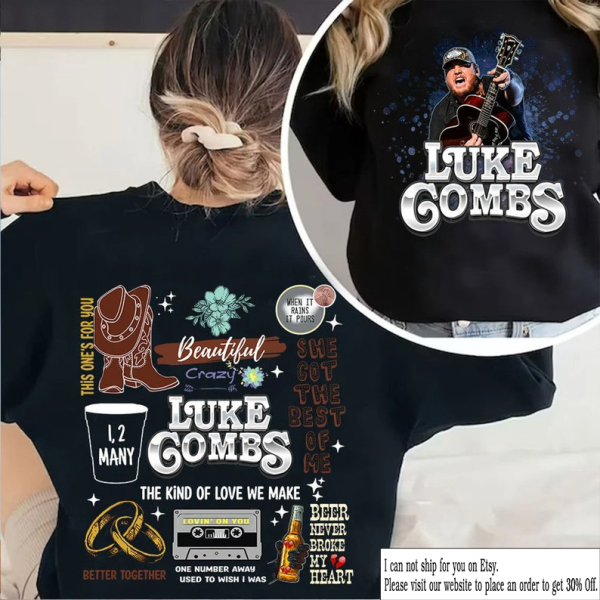 Luke Combs 2023 World Tour T-Shirt 2 Side