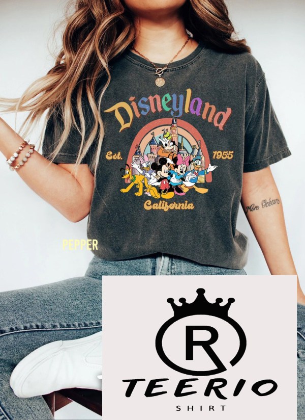 Vintage Disneyland Est 1955 California Comfort Shirt, Disneyland 1955 Shirt, Mickey And Friends, Vintage Disneyland Shirt, Disney’s Gift