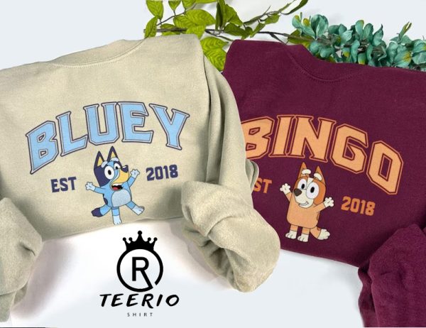 Bluey and Bingo Sweatshirt, T-shirt, Hoodie