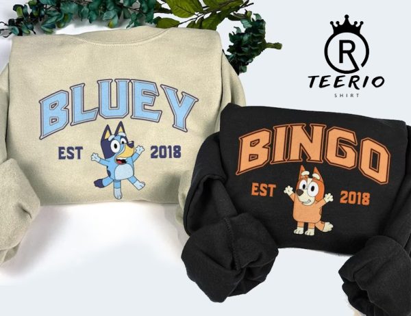 Bluey and Bingo Sweatshirt, T-shirt, Hoodie