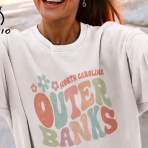 Vintage Outer Banks Crewneck Gift Shirt, Womens Retro North Carolina Beach Sweatshirt, Outer Banks Pullover