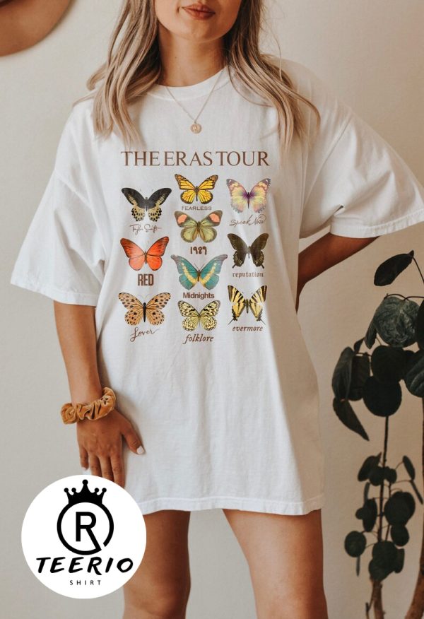 The Eras Tour Butterfly Shirt, The Eras Tour Merch Concert Shirt