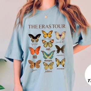 The Eras Tour Butterfly Shirt, The Eras Tour Merch Concert Shirt