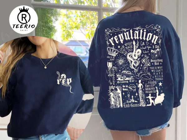 Reputation Tracklist Double Sides shirt