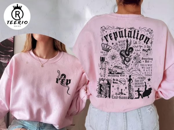 Reputation Tracklist Double Sides shirt