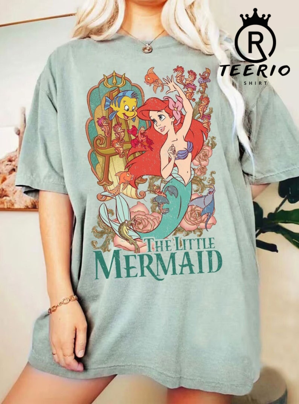 Vintage Disney The Little Mermaid Princess Ariel Shirt, Disney Princess Shirt, Disney Girl Trip 2023, Disney Family Shirt, Mermaid Birthday