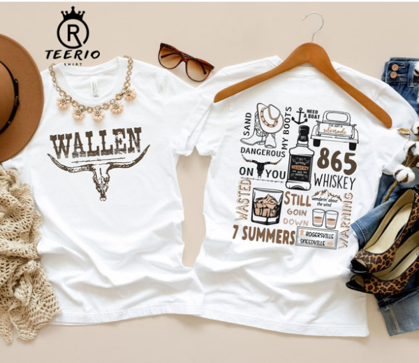 Wallen Shirt | Western Cowboy Shirt | Wasted On You Shirt | Cowgirl Shirt | Wallen Western tshirt | Country Music tshirt | Double Sided tee