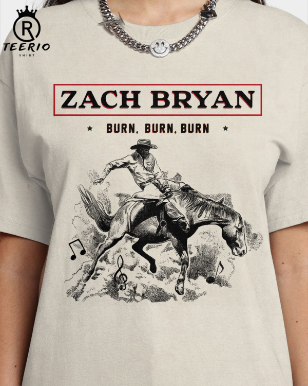 Zach Bryan Shirt, Zach Bryan Burn Burn Burn Tour 2023 Shirt, Country Music Shirt, Western Shirt, Zach Bryan Tour Merch