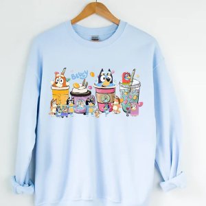 Bluey Coffee Sweatshirt, Bluey Family Shirt, Bluey Birthday Party Shirt, Custom Bluey Family Shirts, Custom Birthday Matching Shirt