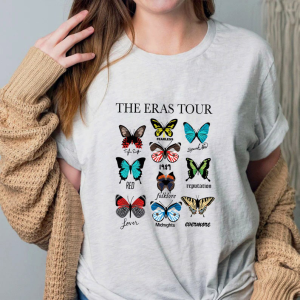 The Eras Tour | 10 Butterfly Shirt | Graphic Shirt | The Tour Merch Shirt | Merch, Lyrics, Concert, Retro, Gift, Vintage | Unisex Tee