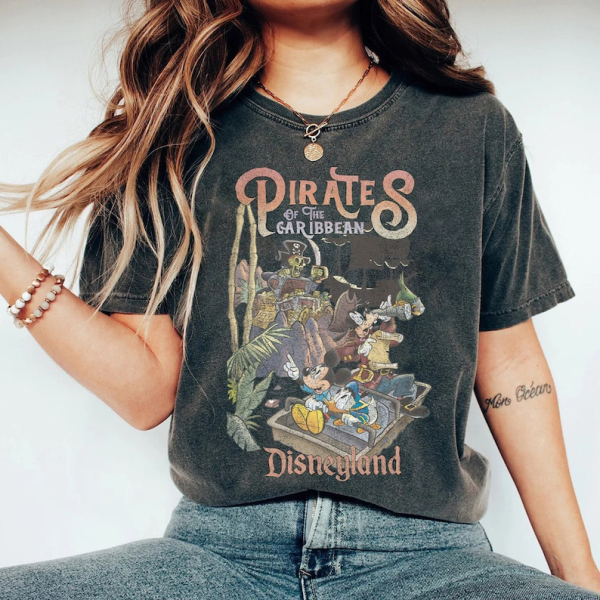 Vintage Pirates of the Caribbean Disneyland Shirts, Mickey Pirates Shirt, Disneyland Trip 2023 Shirt, Mickey Caribbean Tee, Disneyland Shirt