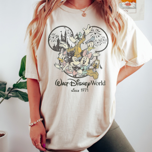 Vintage Walt Disney World Est 1971 Shirt,Mickey and Friend Shirt,Disneyworld Est 1971 Shirt,Disney Family Shirt,Disneyland