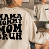 Retro Cool Moms Club Printed Front and Back, Cool Mom Shirt, Groovy Floral Mama Shirt, Mom Daisy Floral Smiley Face Tee, Gift For Mama