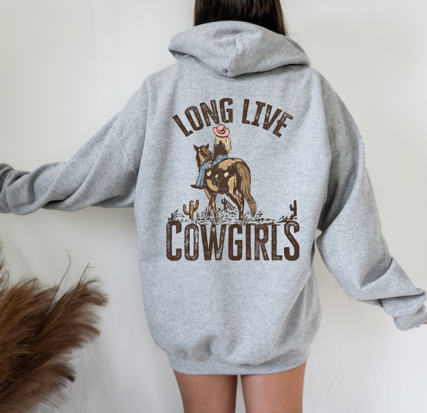 Long Live Cowgirls Sweatshirt, Western Sweatshirt, Desert Hoodie, Cactus Hoodie, Cowgirl Hoodie, Wild West Sweatshirt, Country Girl Hoodie