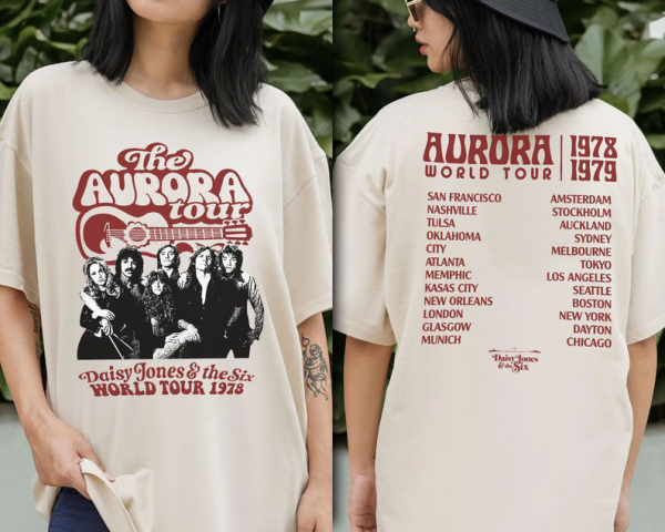 Retro Daisy Jones And The Six Shirts | The Aurora World Tour Merch | Daisy Jones Vintage Shirt | Taylor Jenkins Reid Hoodie Tee, Billy Dunne