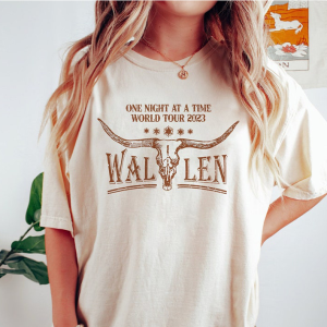 Morgan Wallen World Tour 2023 One Night At A Time Comfort Colors Shirt, Country Music Shirt, Concert shirt, Bull Skull shirt, Wild West