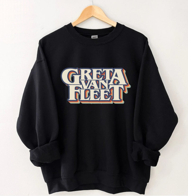 Greta Van Fleet Sweatshirt, Retro Greta Van Fleet Shirt, Greta Van Fleet Merch, Greta Van Fleet Hoodie, Dream In Gold Tour 2023 Sweatshirt