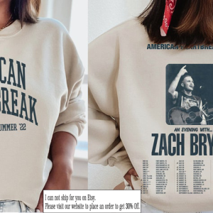 Zach Bryan American Heartbreak Tour Front & Back, Country Music Sweatshirt, American Heartbreak Tour, Burn Burn Burn Tour