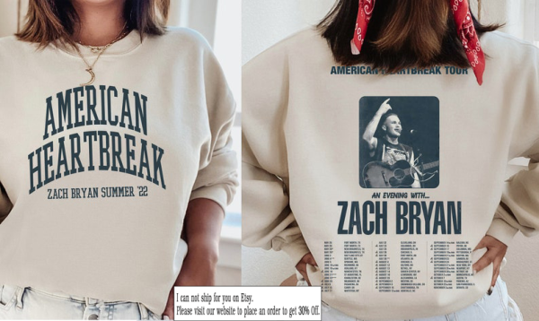 Zach Bryan American Heartbreak Tour Front & Back, Country Music Sweatshirt, American Heartbreak Tour, Burn Burn Burn Tour