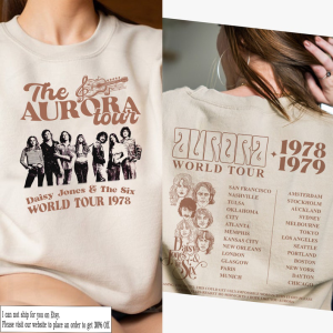 Vintage Daisy Jones And The Six T-Shirt, The Aurora World Tour Unisex T-Shirt, Music Tour T-Shirt, Vintage Singer Shirt