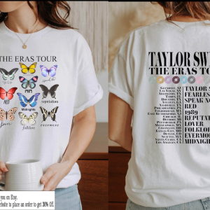 The Eras Tour 2023 Shirt, The Eras Tour Butterfly Tshirt, The Tour Merch Shirt, Taylor’s Version T-Shirt, Swiftie Merch, 10 Butterfly Shirt