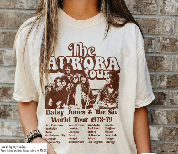 The Aurora Tour 1978-79 Shirt, Daisy Jones & The Six, Brilliant Taylor Jenkins Reid, Aurora World Tour