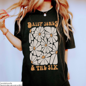 Distressed Daisy Jones and Daisy Shirt Billy Dunne Aurora World Tour Merch 70s Oversized T-shirt Boho Hippie Clothes