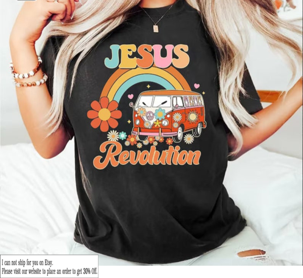 Jesus movement shirt, It’s A Revolution Shirt, Love Like Jesus Shirt, Retro Christian Faith Jesus T-Shirt, Christian Shirt, Retro Easter Tee