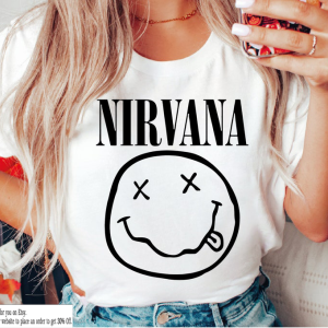 Nirvana Shirt, Nirvana Smiley Face Crewneck Shirt, Nirvana Youth Shirt, Nirvana Toddler Shirt