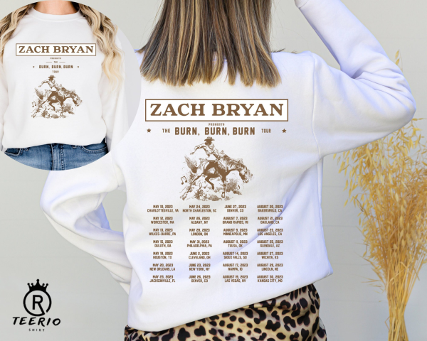 Zach Bryan The Burn Burn Burn Tour 2023 Shirt