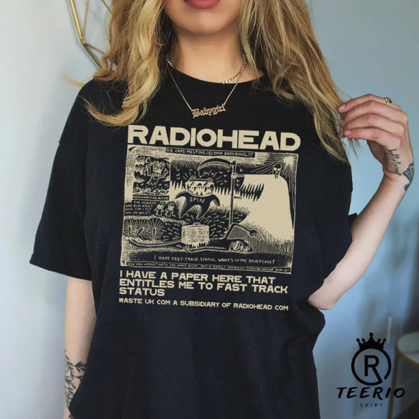 Radiohead T-Shirt, Vintage Radiohead Shirt, Radiohead Vintage Retro Concert T-shirt, Radiohead Band Shirt, Rock Band Shirt