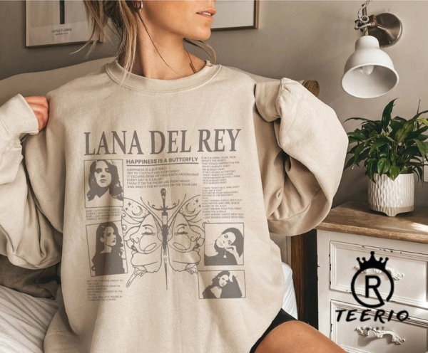 Vintage Happiness Is A Butterfly Sweatshirts, Lana Del Rey Tour Merch, Norman Rockwell Album Shirts, Ultraviolence Crewneck