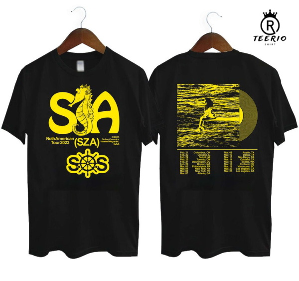 SZA SOS tour T-shirt, Sza Merch 2023 2Sides Prints Shirt , Sza North American Tour Merch, SOS Tour 2023, SOSTour Columbus Hoodie