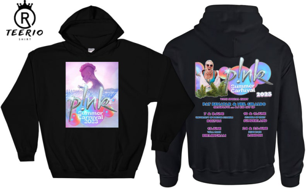 P!nk Pink Singer Summer Carnival 2023 Festi Tour T shirt Hoodie Hoody T-shirt