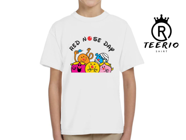 Red Nose Day T-Shirts 2023 Comic Relief Event Boys Girls Kids T-Shirts Tee Top