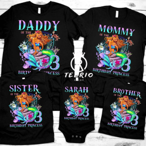 Little Mermaid Birthday Shirt, Black Girl Magic Shirt, Black Queen Shirt, Mermaid Shirt, Mermaid Family Shirts