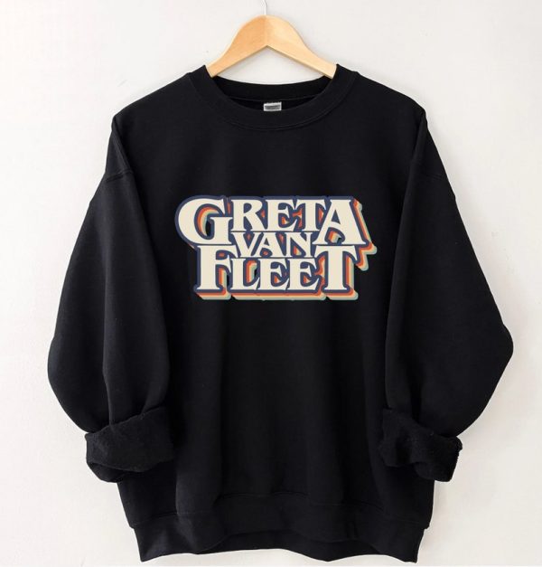 Greta Van Fleet Sweatshirt, Retro Greta Van Fleet Shirt, Greta Van Fleet Merch, Greta Van Fleet Hoodie, Dream In Gold Tour 2023 Sweatshirt T-Shirt