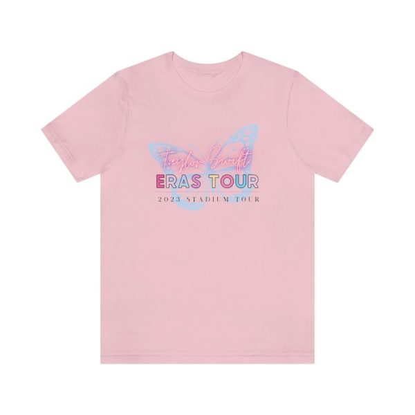 TS Taylor Swift Pastel Lover Butterfly Pink Adult Swiftie Tee – Taylor Swiftie Merch Tshirt – TaylorSwift Lover Shirt – Eras Tour T Shirt