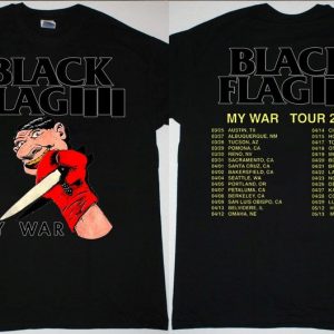 Black Flag My War 2023 World Tour T-Shirt, Black Flag My War US Tour 2023 Shirt, Black Flag Concert Tour 2023 T-Shirt, 2023 Music Tour Shirt