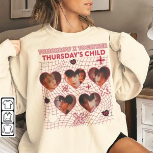 Tomorrow X Together Kpop, TXT Thursday’s Child Shirt, Vintage Gift Fan Kpop Inspired Clothing Graphic Sweatshirts T-Shirt Hoodie Shirt